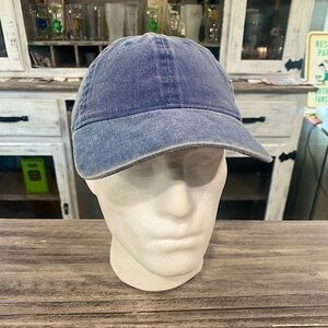 Solid Colored Washed Blue Hat